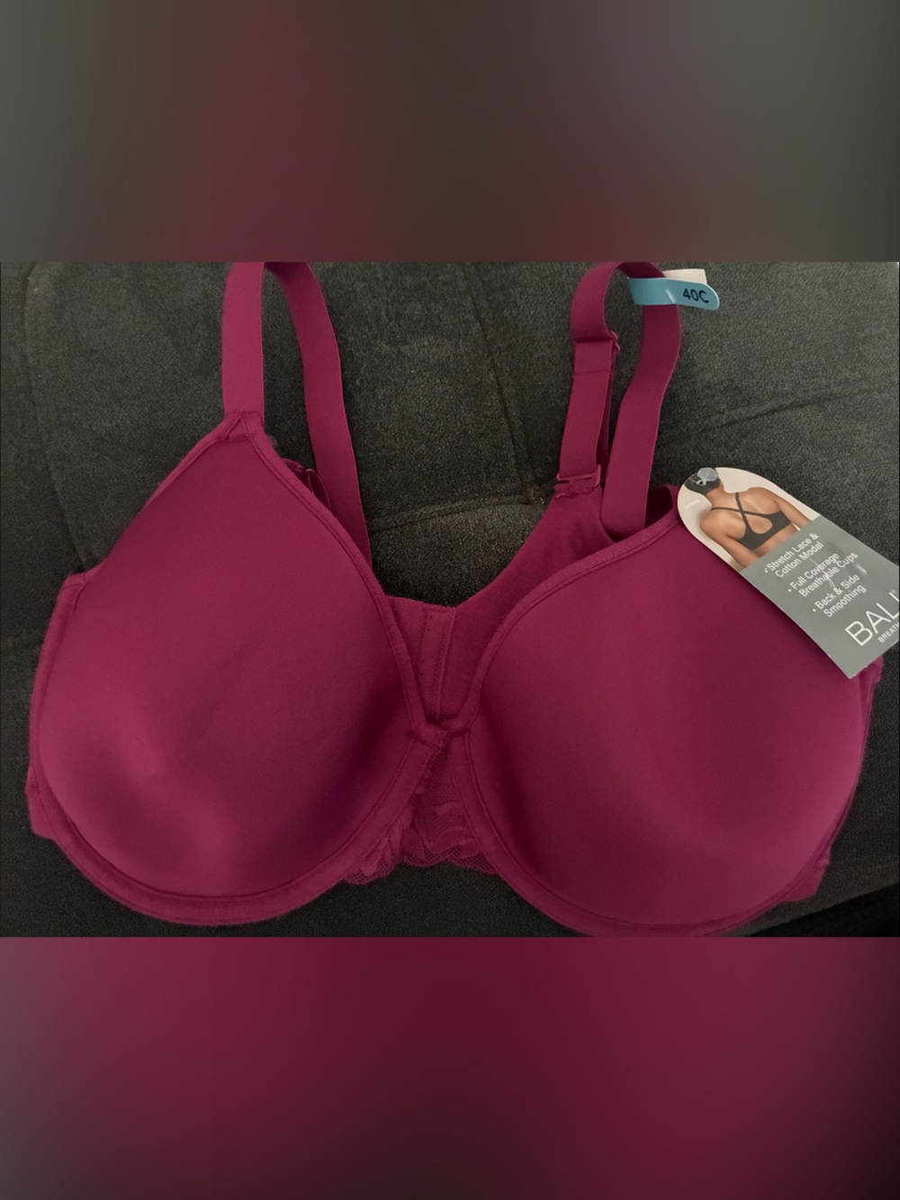 Bali Bra Smooth T-Shirt Bra in Berry Pink
